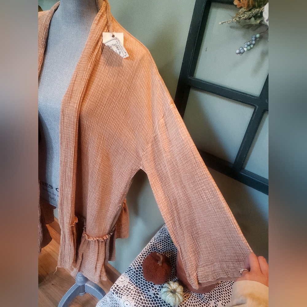 Cotton muslin kimono - Picture 3 of 4